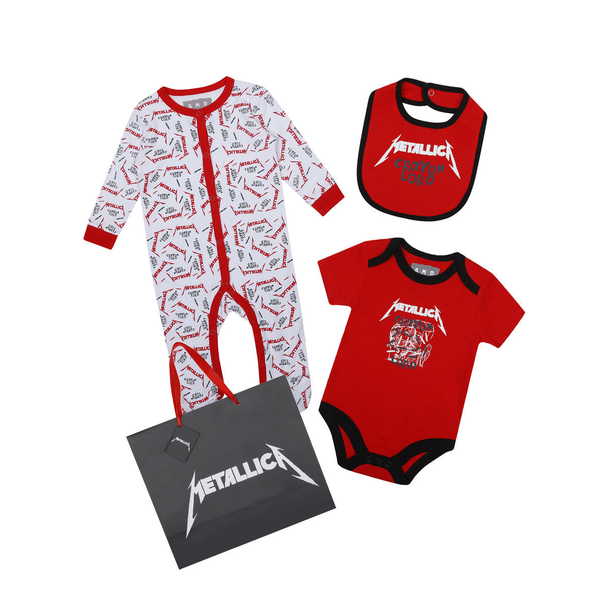Image of Metallica Baby 3-Pieces Set Amplified